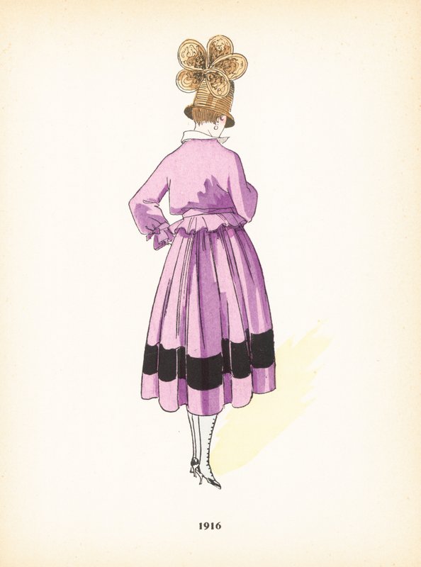 Moda feminina, 1916 de French School