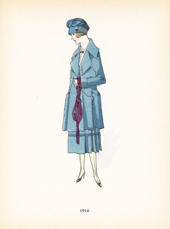 Moda feminina, 1916 de French School