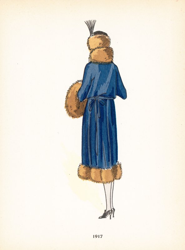 Moda feminina, 1917 de French School