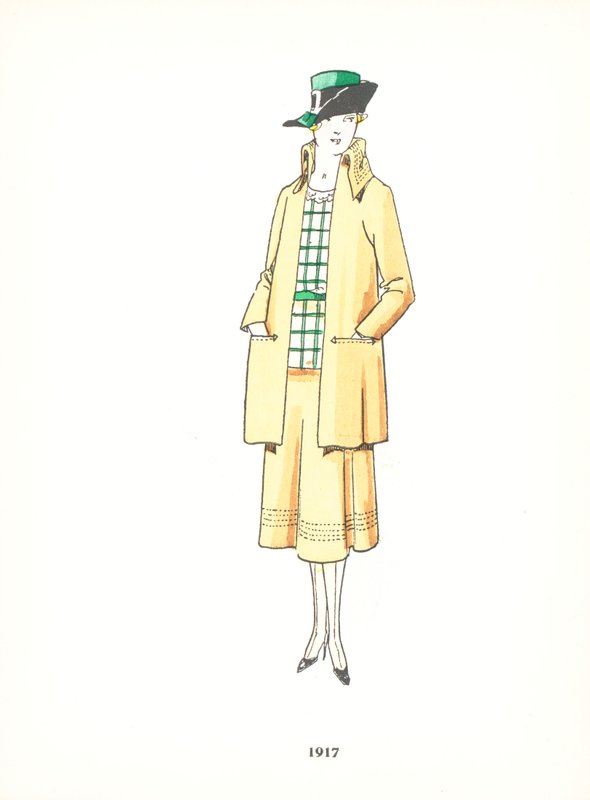 Moda feminina, 1917 de French School