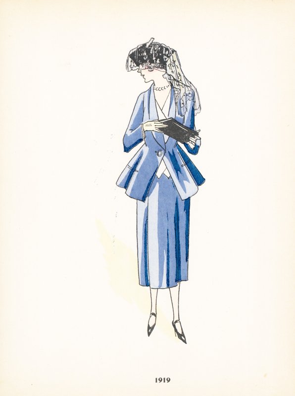 Moda feminina, 1919 de French School
