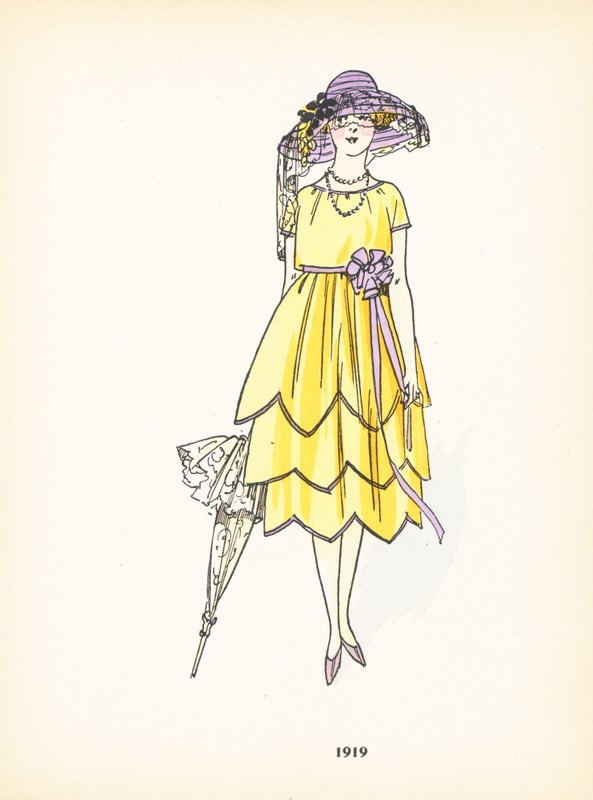 Moda feminina, 1919 de French School