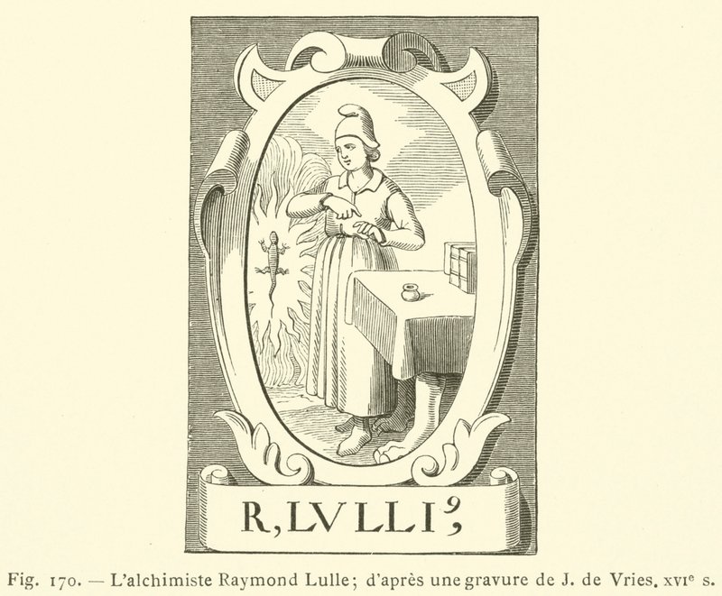 O alquimista Raymond Lulle (gravura) de French School