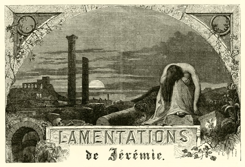 Lamentações de Jeremias (gravura) de French School
