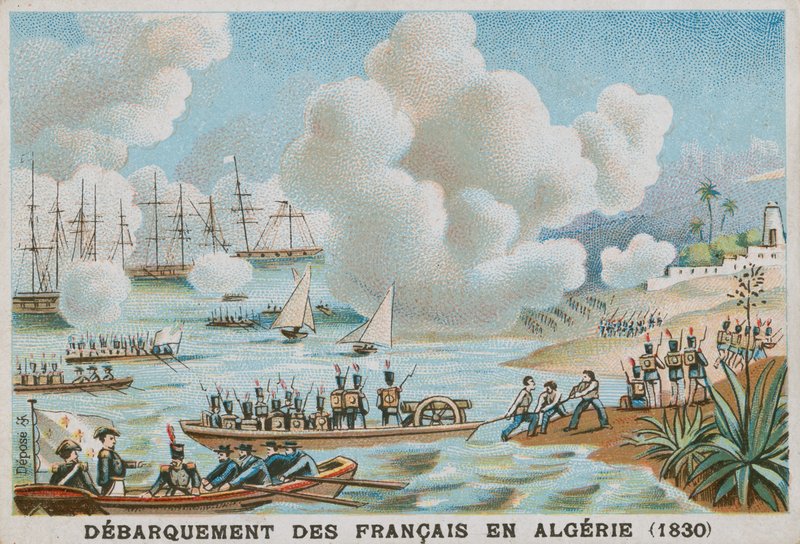 Aterrissagem dos franceses na Argélia, 1830 de French School
