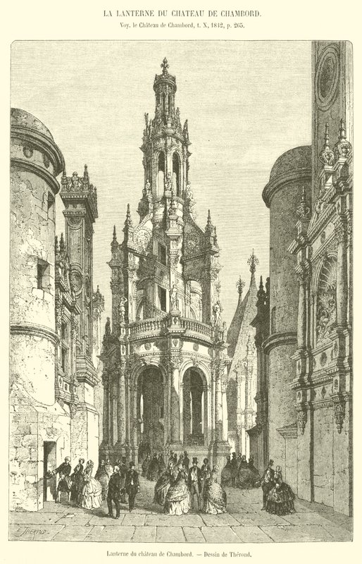 Lanterna do Castelo de Chambord (gravura) de French School