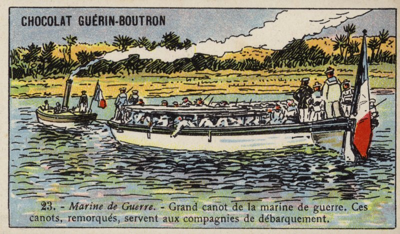 Grande cortador da marinha francesa (chromolitho) de French School