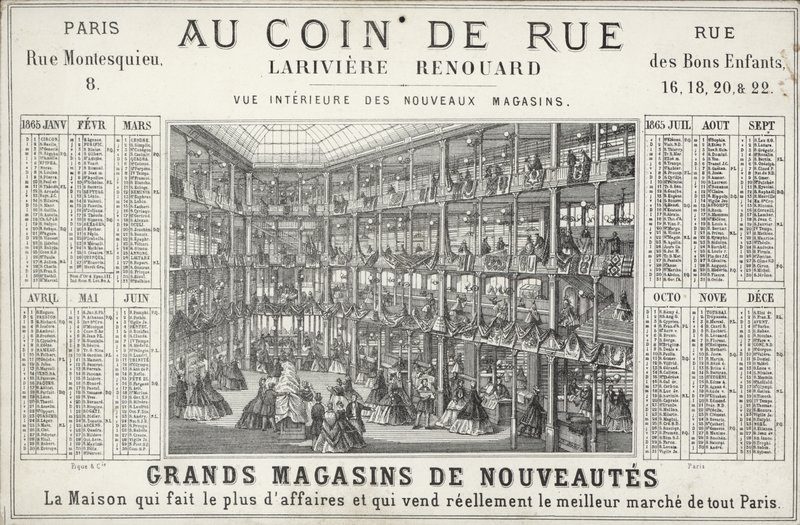 Lariviere Renouard department store, Paris (litho) de French School