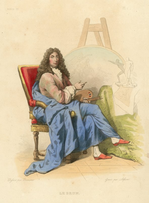 Le Brun (gravura a cores) de French School