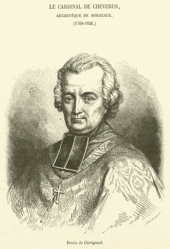 Cardeal de Cheverus, Arcebispo de Bordeaux (gravura) de French School