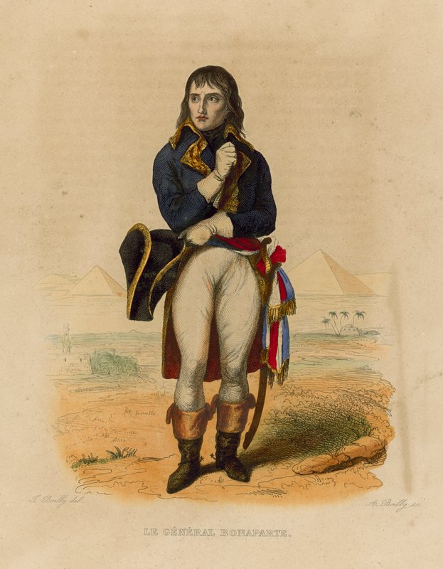 Le General Bonaparte (gravura a cores) de French School