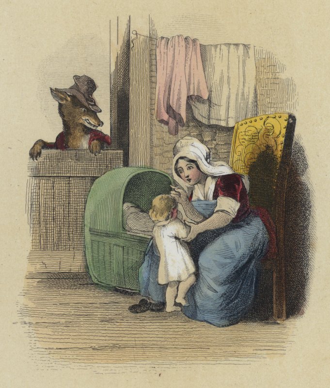 O lobo a mãe e a criança de French School