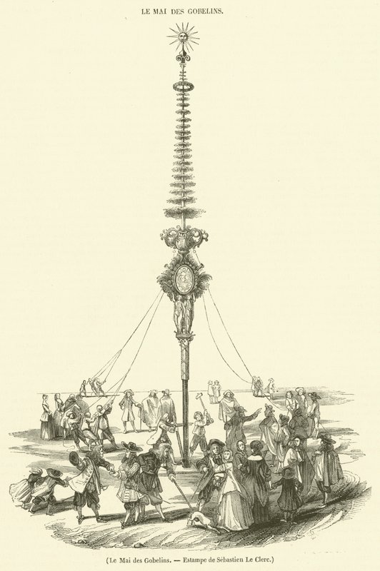 Le Mai des Gobelins, Impressão de Sebastien Le Clerc (gravura) de French School
