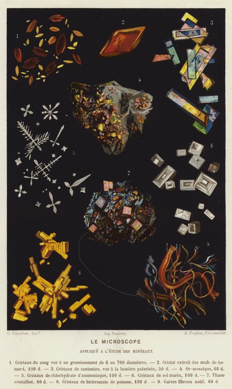 O Microscópio, Aplicado ao Estudo de Minerais (cor litho) de French School