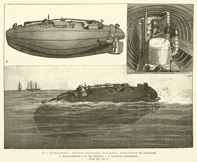 The Peacekeeper, Novo Barco Torpedo Submarino, Experimentado na América (gravação) de French School