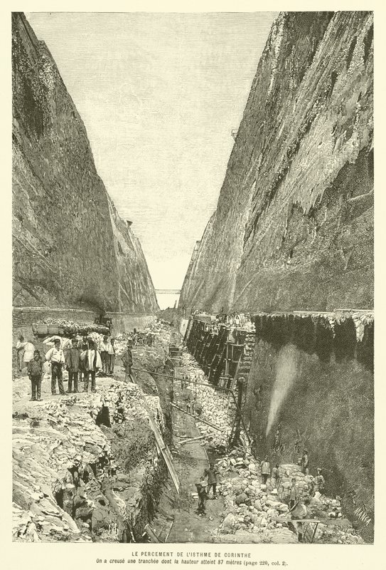 The Breaking Of The Corinthian Isthmus (gravura) de French School