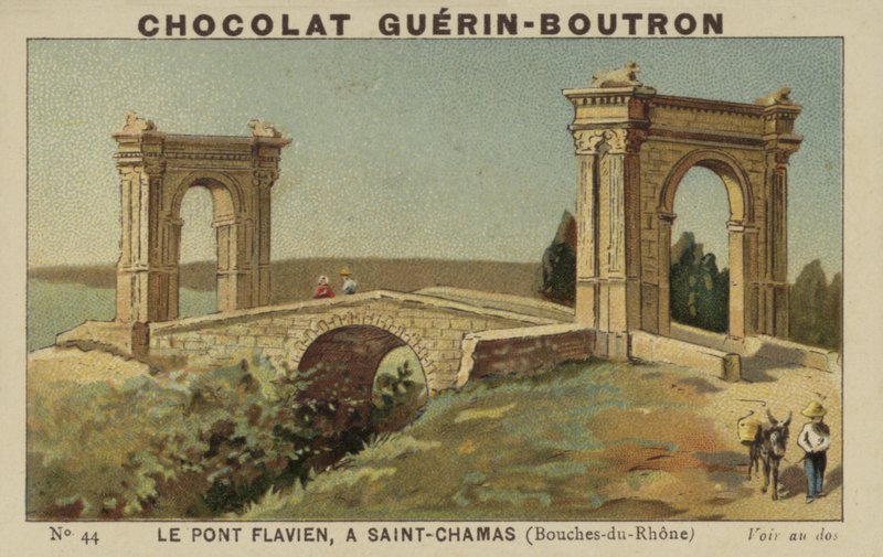 A Ponte Flaviana, em Saint-Chamas, Bouches-du-Rhone de French School