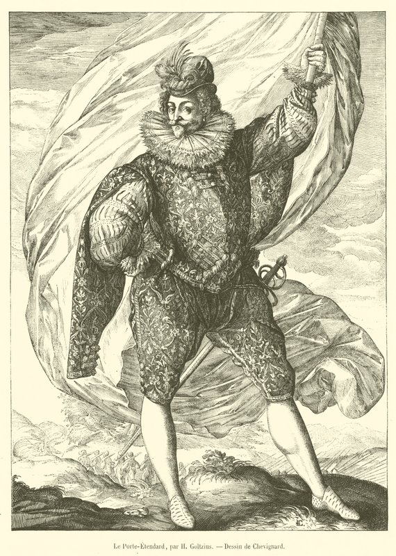 O portador padrão (gravura) de French School