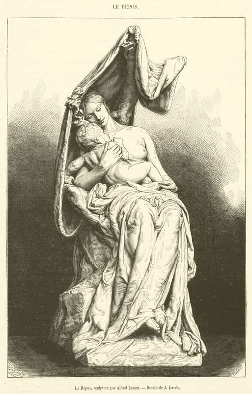 Le Repos (gravura) de French School