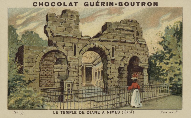 O templo de Diana em Nimes, Gard de French School