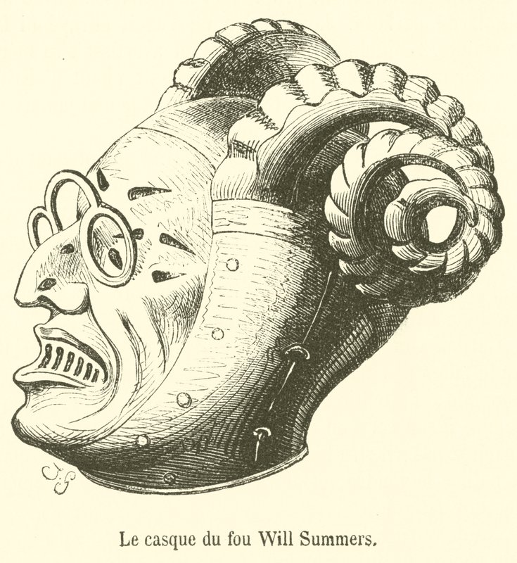 O capacete do louco Will Summers (gravura) de French School