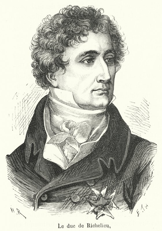 O Duque de Richelieu (gravura) de French School