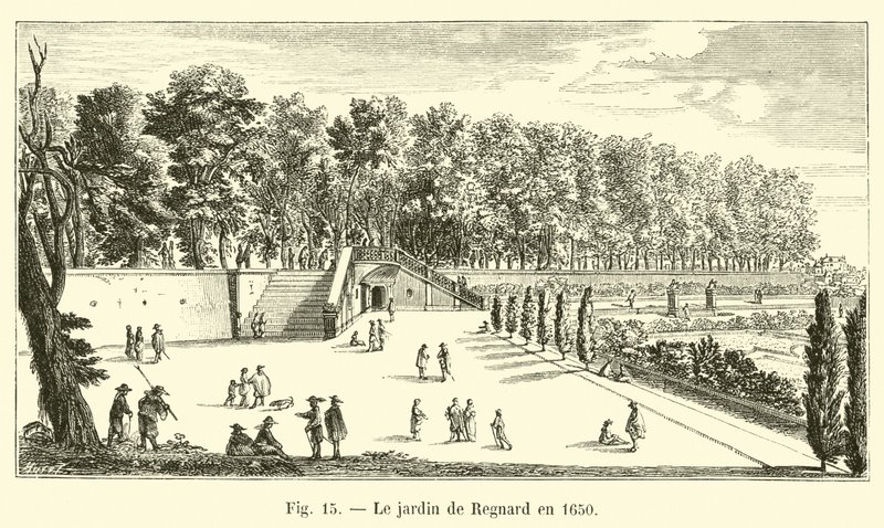O jardim de Regnard em 1650 de French School