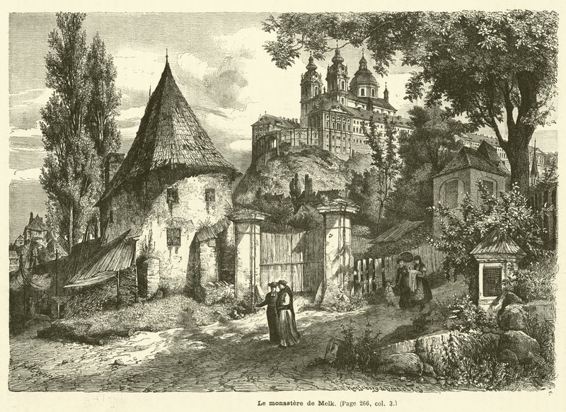 Le monastere de Melk (gravura) de French School