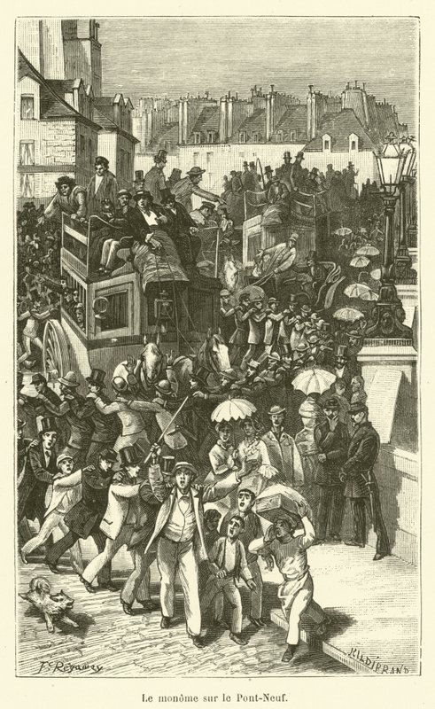O monomé em Pont-Neuf (gravura) de French School