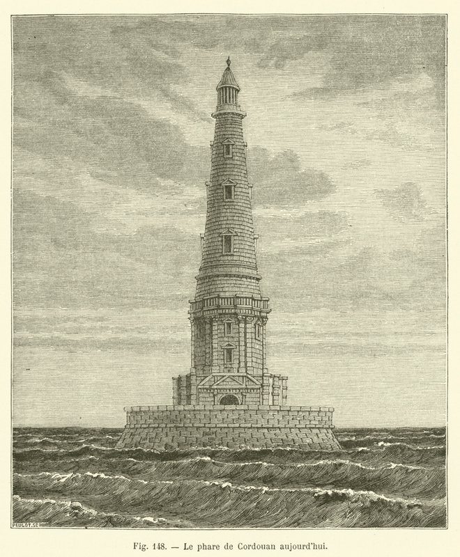 O farol de Cordouan hoje (gravura) de French School