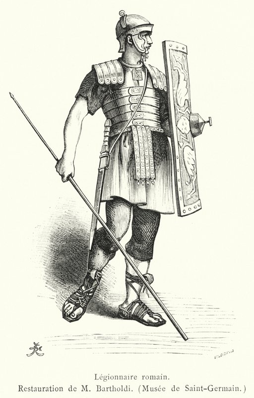 Legionário Romano (gravura) de French School