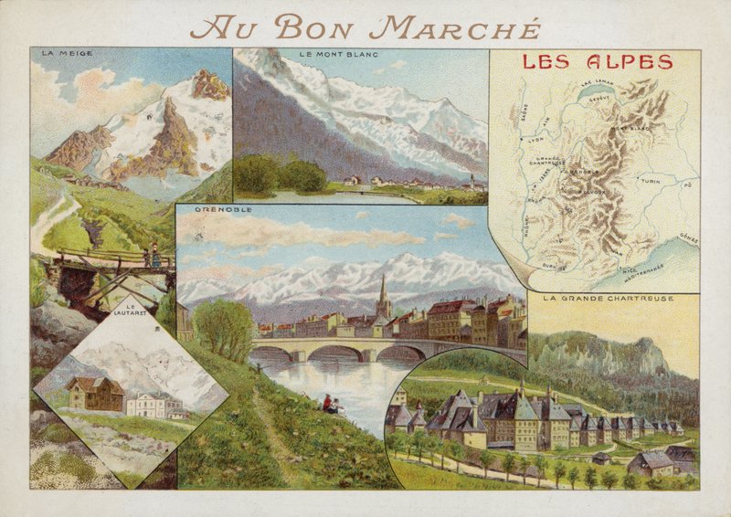 Os Alpes, cartão de French School