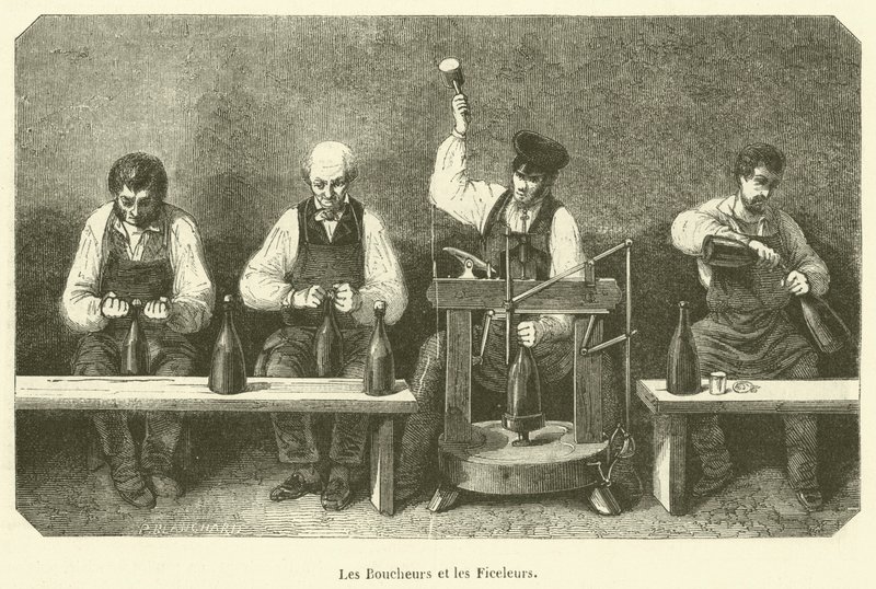 Les Boucheurs et les Ficeleurs (gravura) de French School