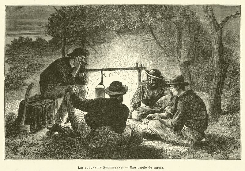 Les Colons De Queensland (gravura) de French School