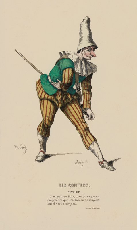 Les Contens, Nivelet (gravação a cores) de French School