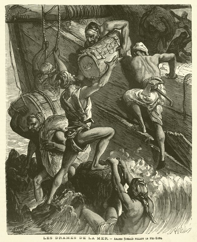 Les Drames De La Mer (gravura) de French School