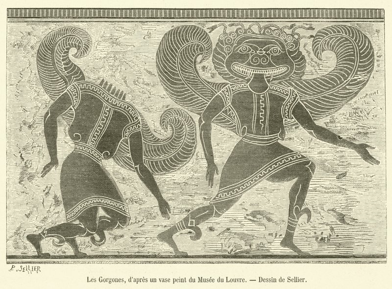 Les Gorgones (gravura) de French School