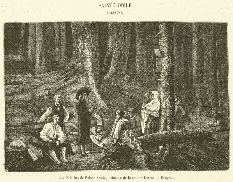 Os Pelerins de Sainte-Odile (gravura) de French School