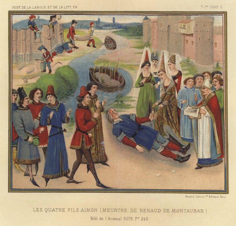 The Four Aimon Sons, Murder Of Renaud De Montauban (cor litho) de French School