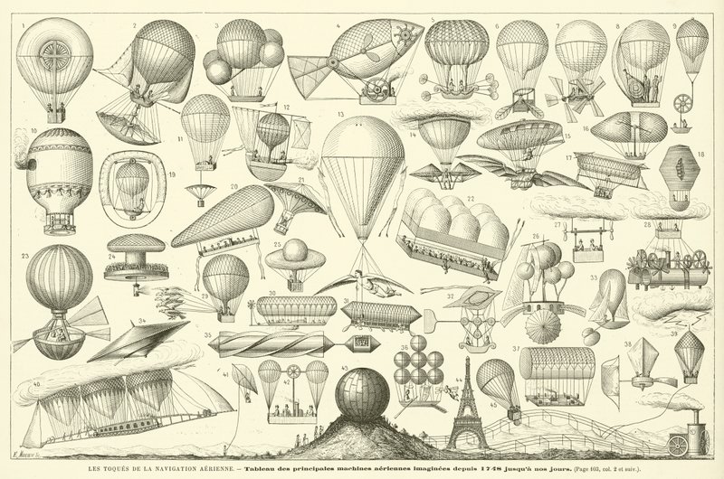 Les Toques De La Navigation Aerienne (gravura) de French School