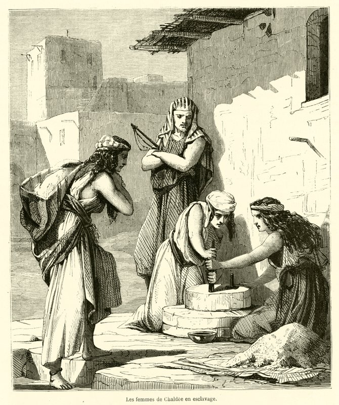 As mulheres de Caldee na escravatura (gravura) de French School