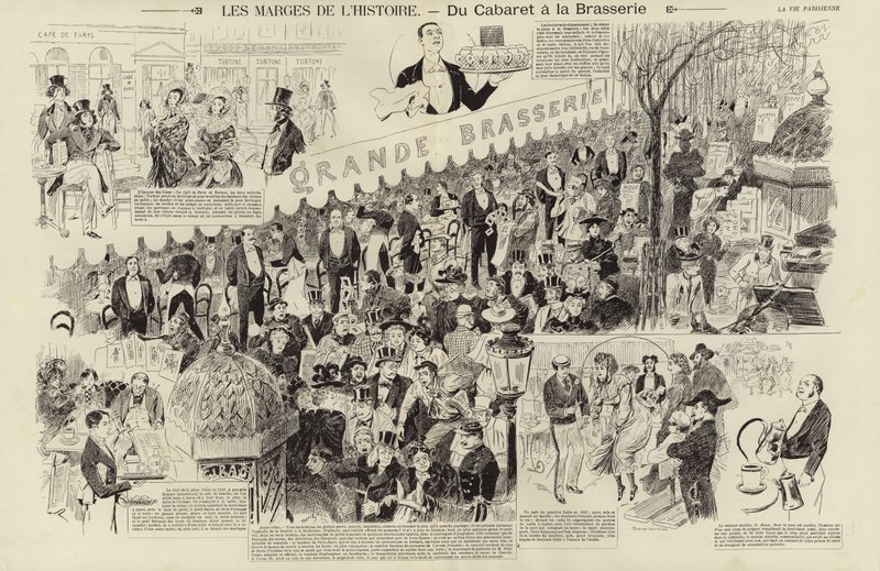 As margens da história, do Cabaré à Brasserie (gravura) de French School