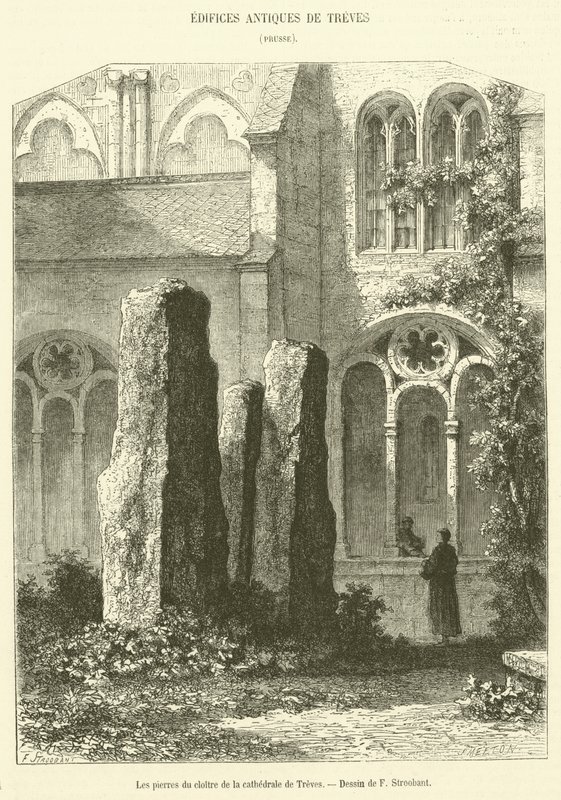 As pedras do claustro da catedral de Treves (gravura) de French School