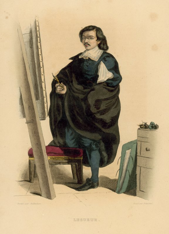 Lesueur (gravura colorida) de French School