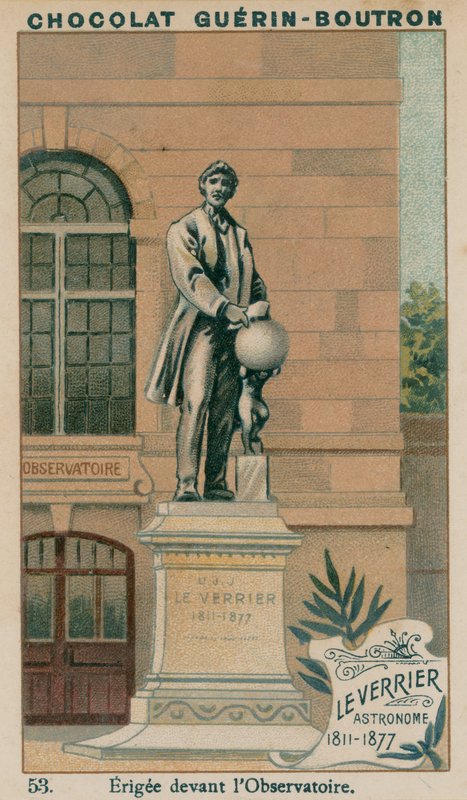 Leverrier, astrônomo, 1811-1877, Erigee em frente ao Observatório de French School