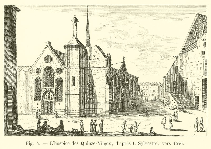 O Hospital Quinze-Vingts, depois de Sylvester, por volta de 1546 de French School