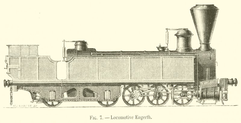 Locomotive Engerth (gravura) de French School