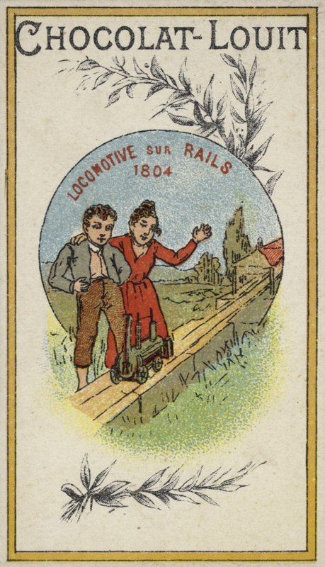 Locomotiva sobre trilhos, 1804 de French School