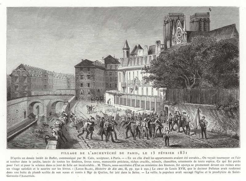 Saques do palácio do arcebispo de Paris, 15 de fevereiro de 1831 de French School