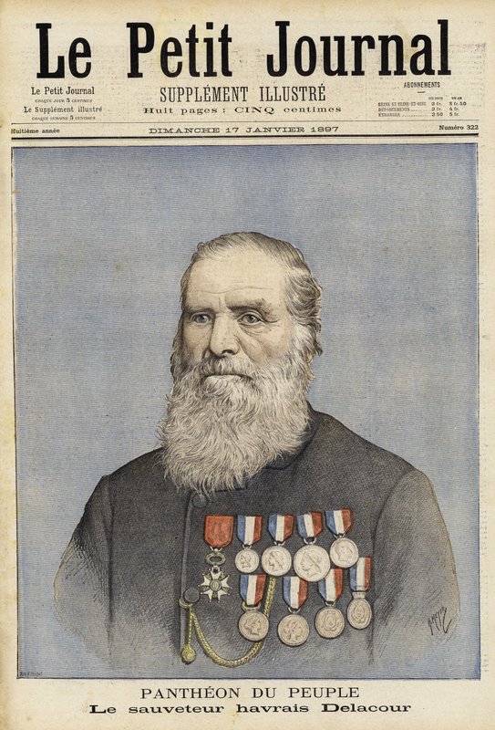 Louis-Joseph-Andre Delacour, marinheiro e salva-vidas franceses de French School
